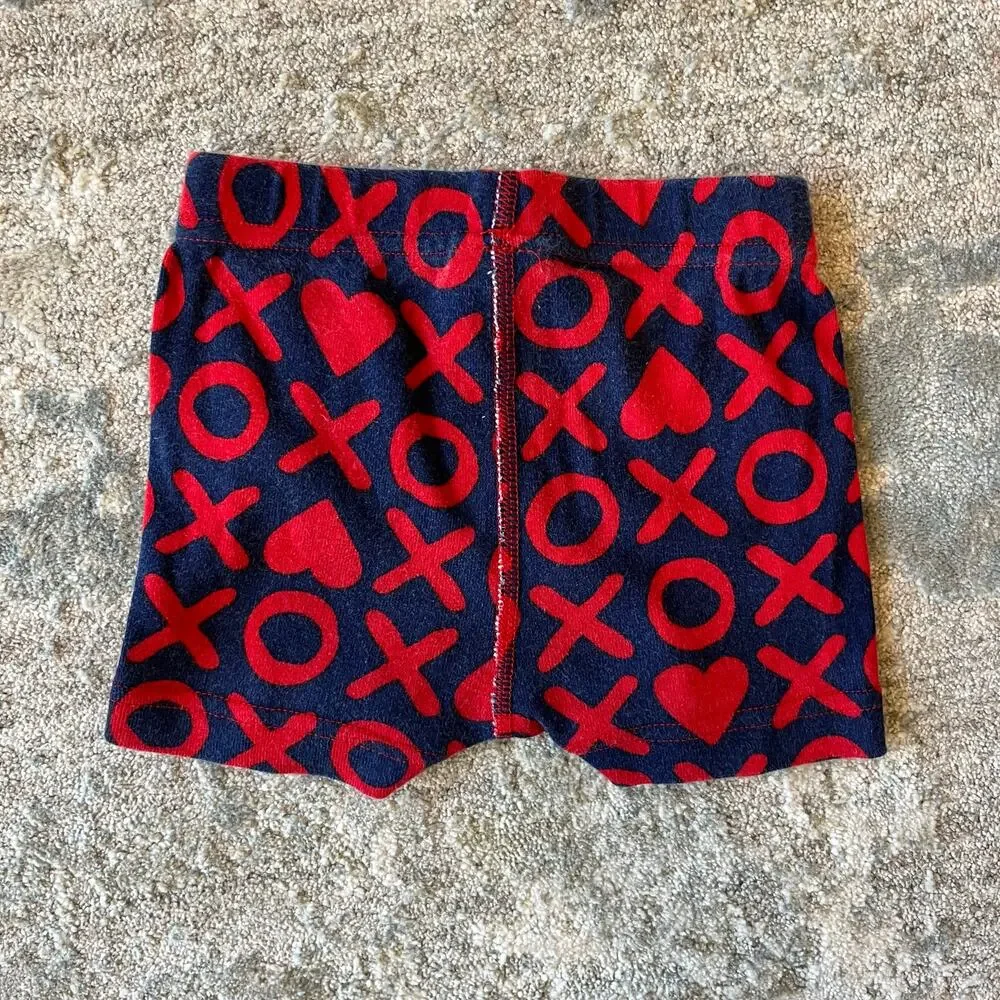 Hanna Andersson XOXO Short John Pajamas 85 cm 2T